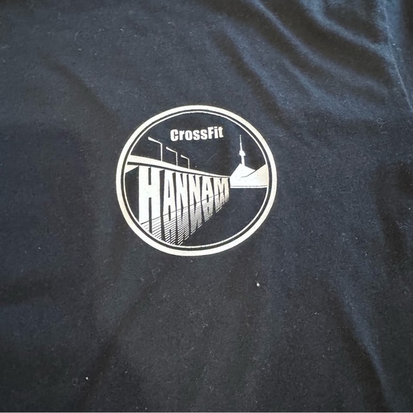 Launchbox Goods black cotton short sleeved T shirt Crossfit Hannam, size L. - Picture 4 of 9